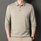 Camiseta Jacquard Manga Comprida Outono para Homens Jovens e Adultos