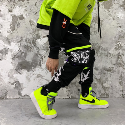 Pantalones Harem Estilo Urban con Estampado de Bolsillo - Image 3