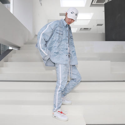 Chaqueta Denim Oversized Hip Hop Unisex - Mangas Anchas Estilo Urbano - Image 2