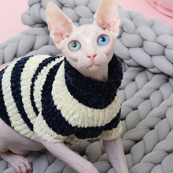 Suéter Térmico de Algodón para Gatos Sin Pelo - Abrigo Invernal