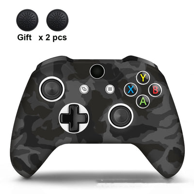 White silicone sleeve for game controller with colorful graffiti pattern, includes two rainbow thumbstick caps. - Image 14
