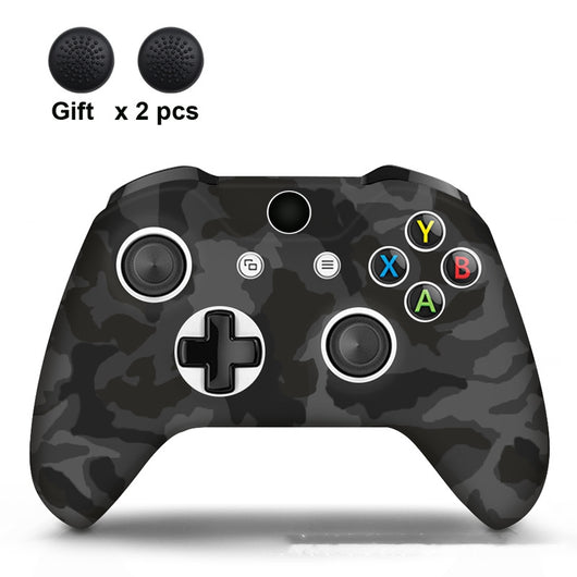 White silicone sleeve for game controller with colorful graffiti pattern, includes two rainbow thumbstick caps. - Image 14