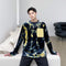 Playera Manga Larga Tie-dye Dorado en Terciopelo para Hombre