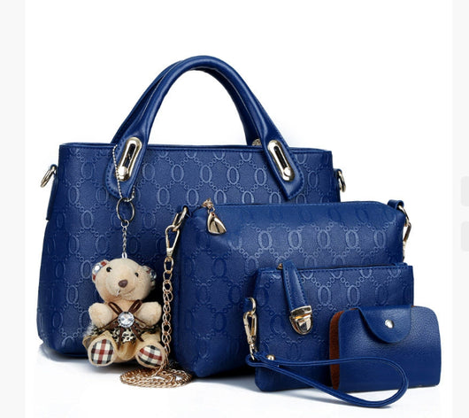 Juego de 4 Bolsas de Moda Coreana con Diseño en Relieve para Mujer - Image 13