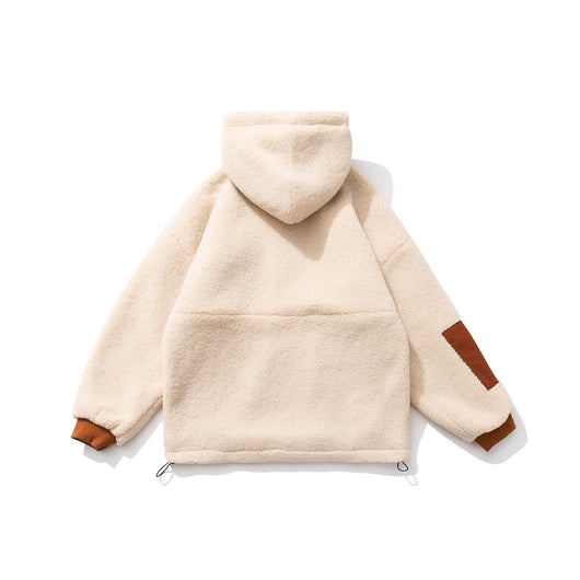 Chamarra Casual de Velvet de Cordero con Capucha para Hombre - Image 15