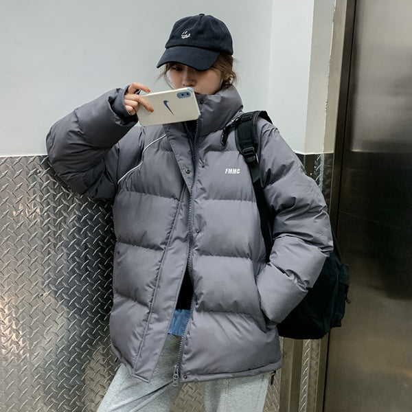 Abrigo Acolchado Corto Estilo Hong Kong para Invierno