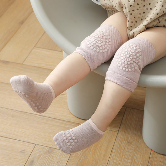 Set de Calcetines Protectores con Rodilleras Acolchadas para Bebés y Niños