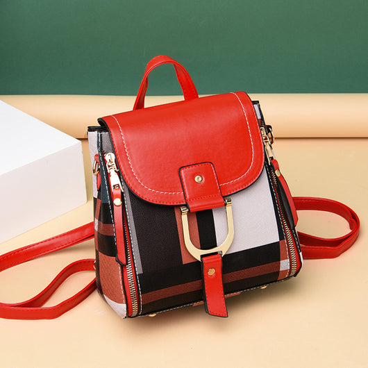 Mochila Cuadriculada para Mujer: Bolsa Escolar y de Viaje - Image 20