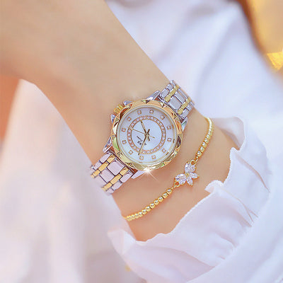 Reloj de Lujo para Mujer con Pulsera de Acero y Diamantes - Image 5