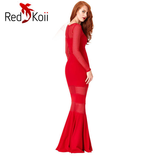 Vestido Sirena Rayas Elegante Efecto Perspectiva - Image 3