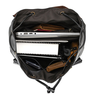Mochila de Viaje en Cuero Premium con Compartimento Abatible - Image 2