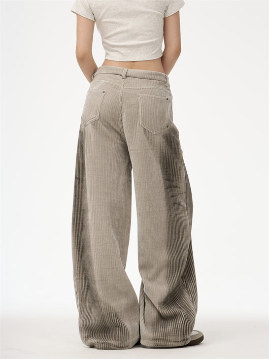 Pantalón Pana Ancho Casual de Pierna Recta - Image 8