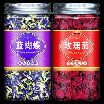 Flores de Ternatea y Rosela Deshidratadas 500g Comestibles
