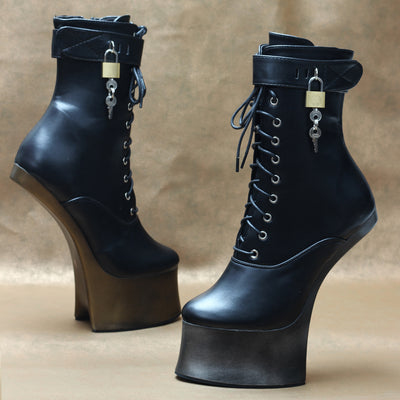 Botas Tobilleras de Tacón Ultra Alto 18cm Efecto Pezuña - Image 4