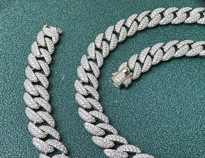 Cadena Cubana de Diamantes Completos Estilo Europeo y Americano - Image 8