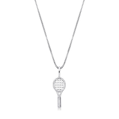 Collar Deportivo de Raqueta de Tenis con Circonitas - Estilo Hip-hop Femenino - Image 10