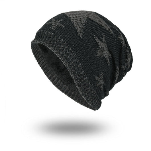 Gorro de Lana Tejido Cálido con Diseño Pentagrama para Hombre - Image 3