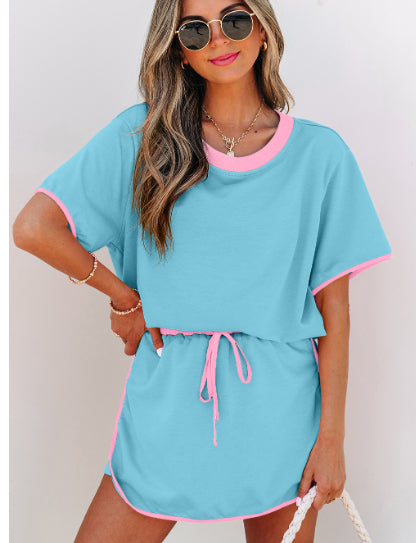 Conjunto Deportivo Turquesa Bicolor: Playera y Short Coordinado - Image 4
