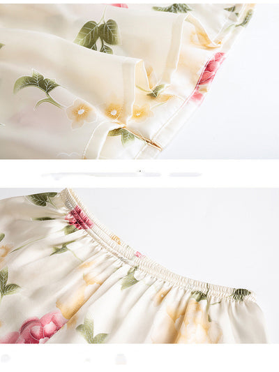 Traje de Dos Piezas Talla Grande Manga Larga en Seda para Primavera y Otoño - Image 10