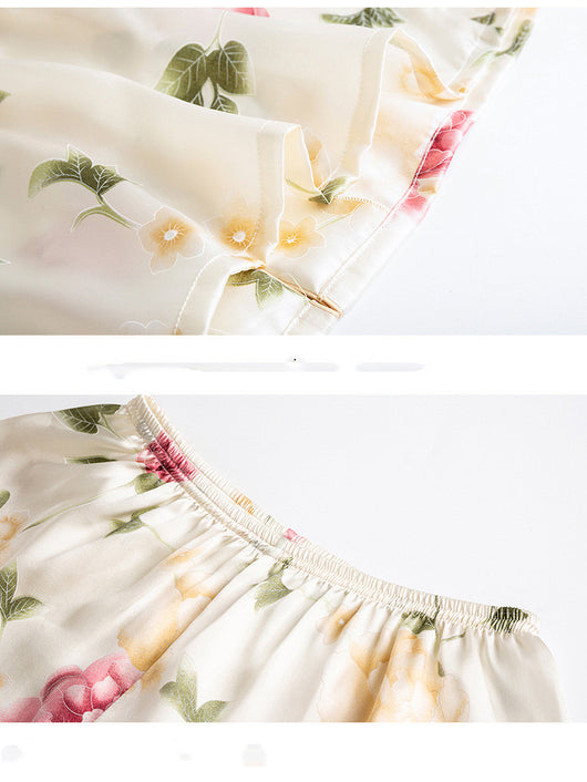 Traje de Dos Piezas Talla Grande Manga Larga en Seda para Primavera y Otoño - Image 10