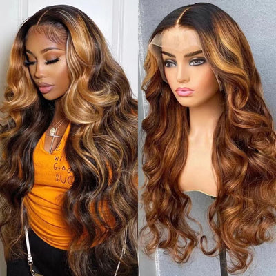 Peluca Larga Degradada con Encaje Frontal - Ondas Voluminosas para Mujer - Image 9