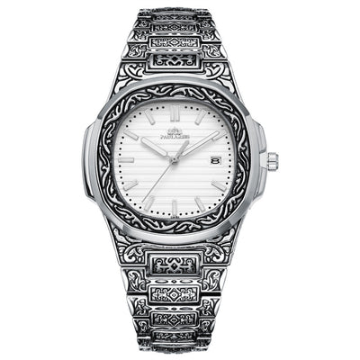 Reloj Hombre Cuarzo Tallado Loro Calendario Luminiscente - Image 57