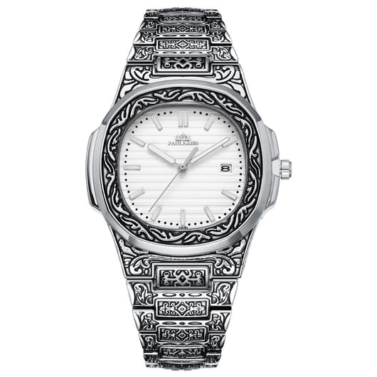 Reloj Hombre Cuarzo Tallado Loro Calendario Luminiscente - Image 57