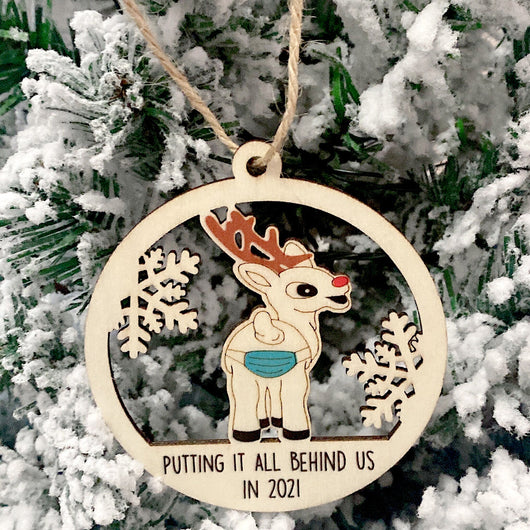 Adorno Navideño Calado de Madera - Pareja de Muñecos de Nieve y Renos - Image 18
