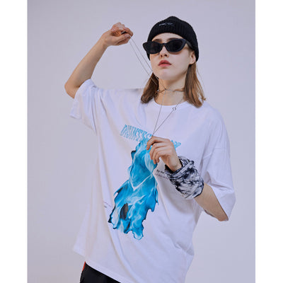 Remera Suelta Estampado Dark Ghost - Image 2