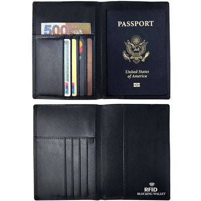Cartera Pasaporte RFID Antimagnética en Cuero - Protección Total de Documentos