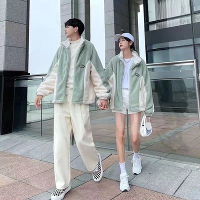 Abrigo de Polar Berber con Costuras Verde Menta para Hombre y Mujer - Image 10