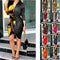 Vestido Camisero Mujer Cuello V Manga Larga Color Sólido