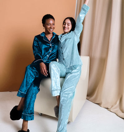 Pijama de Terciopelo Verde Diamondmax para Mujer - Image 3