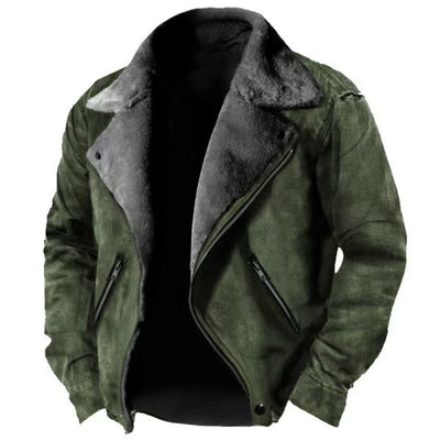 Chaqueta Casual con Cuello Tipo Polo y Cierre de Cremallera - Abrigo Acolchado con Forro de Pelaje - Image 3