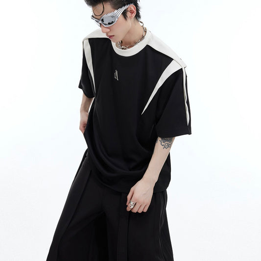 Camiseta Oversize de Verano con Textura Deconstruida y Corte Asimétrico - Image 2