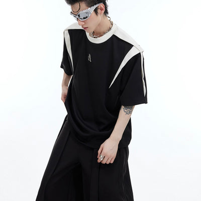 Camiseta Oversize de Verano con Textura Deconstruida y Corte Asimétrico - Image 2