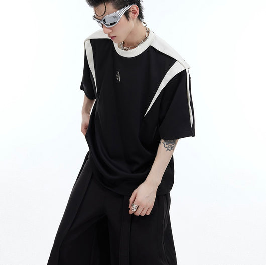 Camiseta Oversize de Verano con Textura Deconstruida y Corte Asimétrico - Image 2