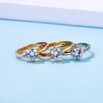 Anillo de Plata para Mujer con Acero Titanio, Circonia y Diamante Incrustados - Image 5