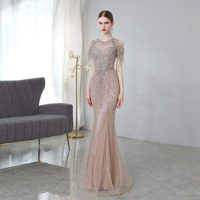 Vestido de Noche Sirena Lujo para Banquete - Image 9