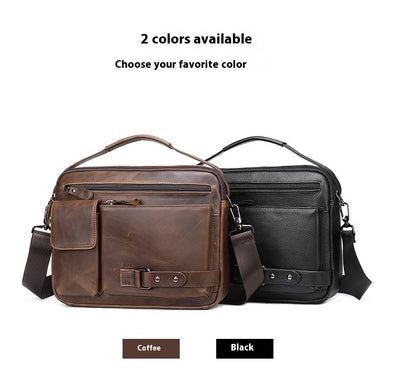 Bolsa Mensajera de Cuero Genuino con Acabado Encerado para Hombre - Image 17