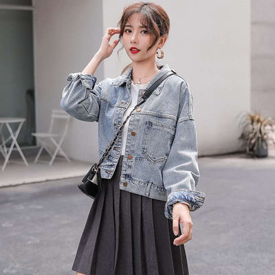 Chaqueta Denim Suelta Corta para Mujer - Estilo Casual - Image 6