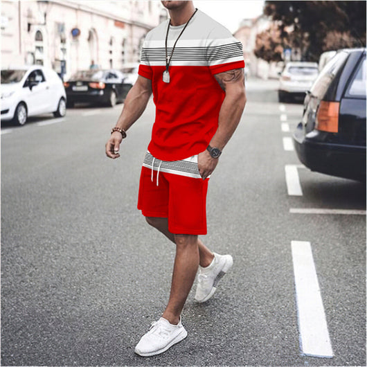 Playera Deportiva de Rayas para Hombre - Cuello Redondo Verano - Image 8