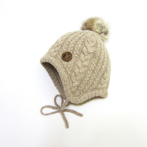 Gorro de Lana con Pompón Térmico Resistente al Viento
