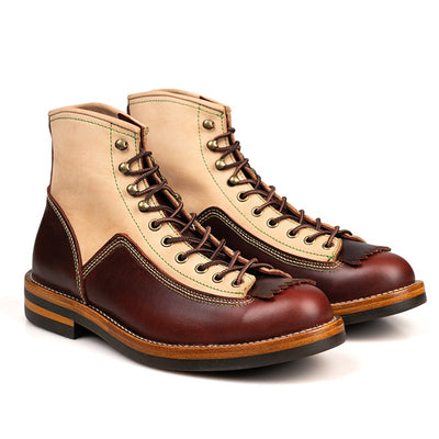 Botas de Motocicleta Estilo Retro Americano para Hombre - Image 5