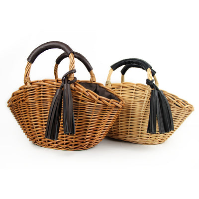 Bolsa de Mano Tejida en Ratán con Borlas - Estilo Bohemio Artesanal - Image 10