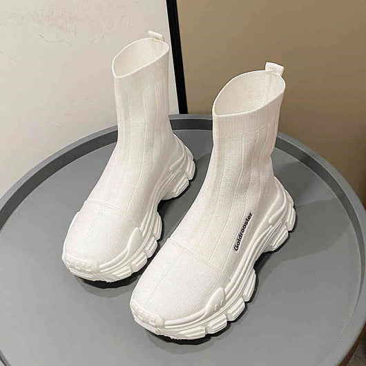 Botas Deportivas de Suela Gruesa con Altura Aumentada y Tecnología Flyknit - Image 7