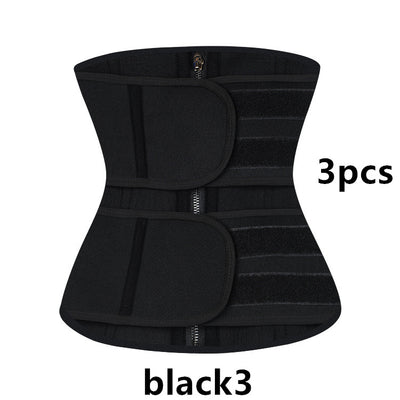 Grey and black women's waist trainer with multiple hook-and-eye closures and adjustable velcro straps. - Image 6