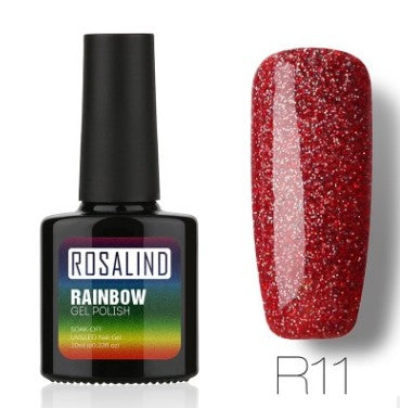 Esmalte de Gel Fotocurable ROSALIND sin Químicos - Sistema Arcoíris con Brillos - Image 15