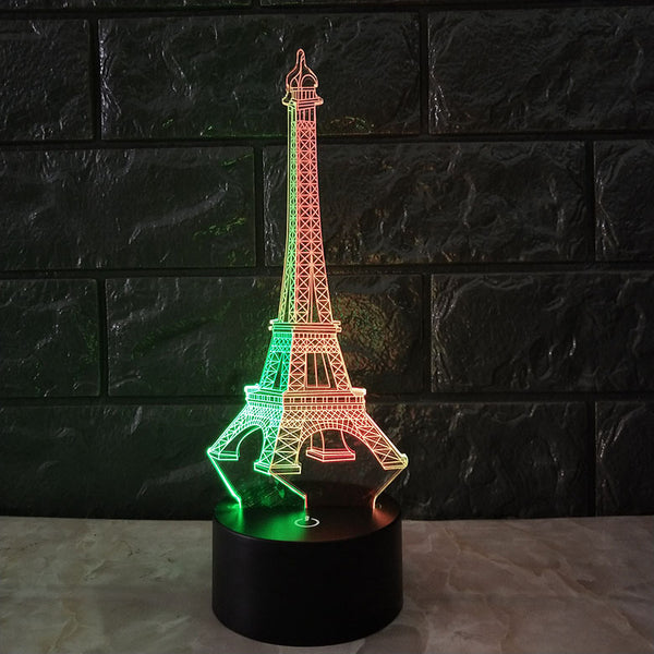 Lámpara 3D Torre Eiffel con Luz Nocturna Táctil y Colores Cambiantes - Image 10