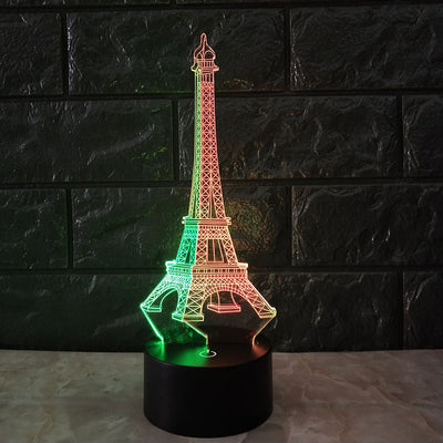 Lámpara 3D Torre Eiffel con Luz Nocturna Táctil y Colores Cambiantes - Image 10